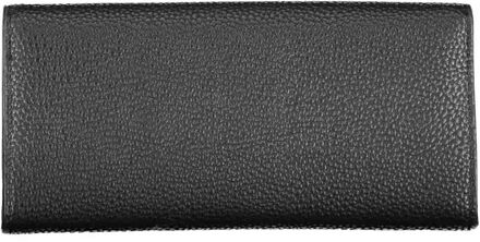 Tommy Hilfiger Julia Geribbelde Leren Portemonnee - maat Zwart