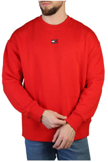 Tommy Hilfiger Katoenen Logo Sweatshirt Tommy Hilfiger , Red , Heren - L,M,S