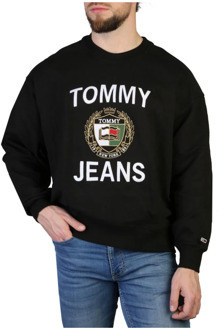 Tommy Hilfiger Katoenen Sweatshirt met Applicaties Tommy Hilfiger , Black , Heren - M,S,Xs