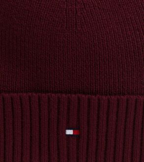 Tommy Hilfiger Knitted Muts Bordeaux - Rood