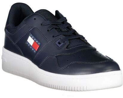 Tommy Hilfiger Lederen Sneakers Em0em01326 Donkerblauw
