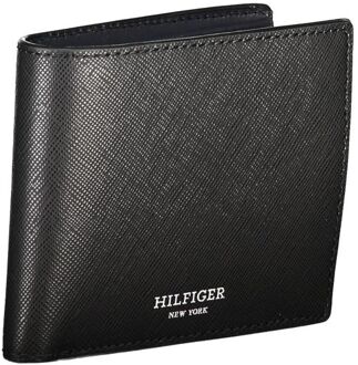 Tommy Hilfiger Leren Bifold Portemonnee - maat Zwart
