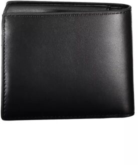 Tommy Hilfiger Leren Bifold Portemonnee Zwart - One Size