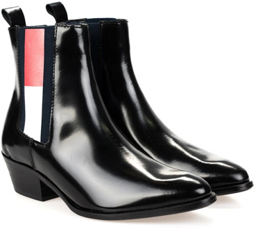 Tommy Hilfiger leren chelsea boots zwart - 37