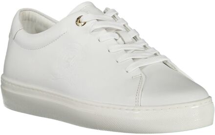 Tommy Hilfiger Leren Lage Sneakers Wit - EU 38