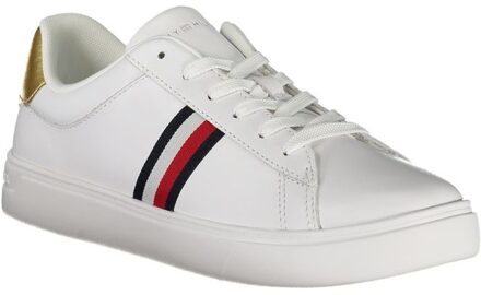 Tommy Hilfiger Leren Lage Sneakers Wit - EU 38