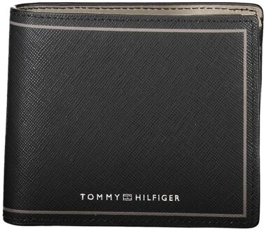 Tommy Hilfiger Leren Portemonnee Bifold Portemonnee - maat Zwart