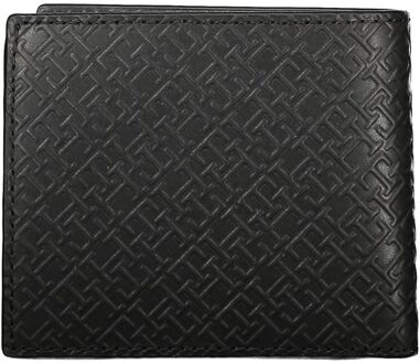 Tommy Hilfiger Leren Portemonnee Th Monogram Zwart
