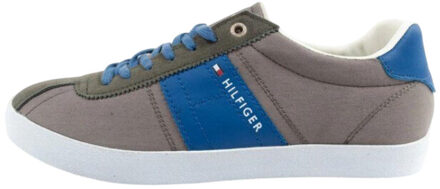 Tommy Hilfiger Leren schoen met contrast voor heren - maat 42 Grijs