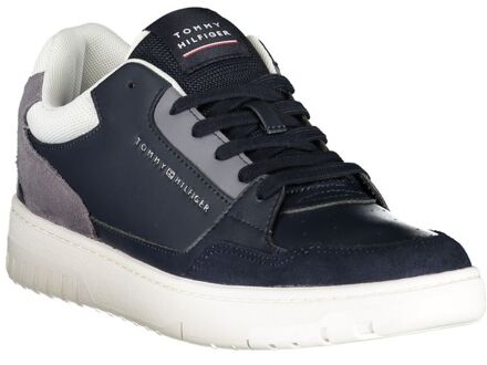 Tommy Hilfiger Leren Sneakers Fm0fm03776 Donkerblauw