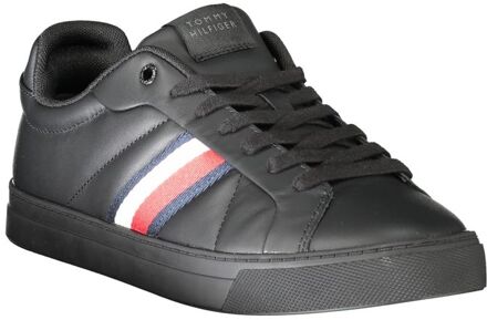 Tommy Hilfiger Leren Sneakers Fm0fm03776 - maat EU 44 Zwart