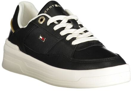 Tommy Hilfiger Leren Sneakers Fw0fw07476 Zwart