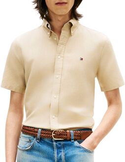 Tommy Hilfiger Linnen Blend Solid SS Overhemd Heren