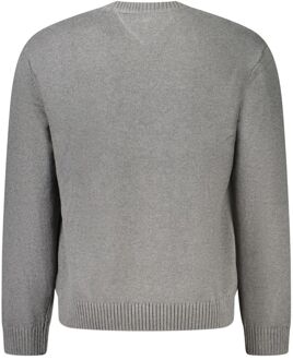 Tommy Hilfiger Logo Crew Neck Katoenmix Trui Grijs