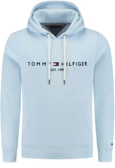 Tommy Hilfiger Logo Hoodie Heren blauw