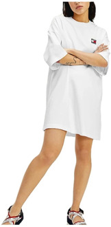 Tommy Hilfiger Logo Oversized T-shirt Tommy Hilfiger , White , Dames - S,Xs