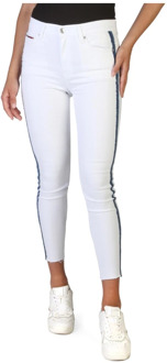 Tommy Hilfiger Logo Skinny Jeans met ritssluiting voor dames Tommy Hilfiger , White , Dames - W26,W25