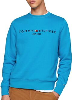 Tommy Hilfiger Logo Sweater Heren blauw - XL