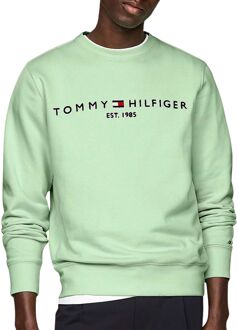 Tommy Hilfiger Logo Sweater Heren lichtgroen