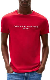 Tommy Hilfiger Logo T-shirt Rood Groen