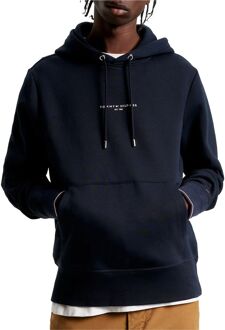 Tommy Hilfiger Logo Tipped Hoodie Heren navy - S