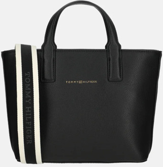 Tommy Hilfiger logotape shopper mini black Zwart