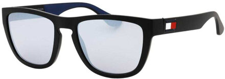 Tommy Hilfiger Matte zonnebril heren (Zwart/Zwart/Zilver) Veelkleurig