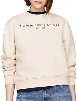 Tommy Hilfiger MDRN Regular Corp Logo Crew Sweater Dames beige