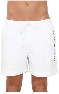 Tommy Hilfiger Medium Drawstring Zwemshort Heren wit - XL