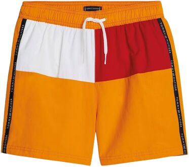 Tommy Hilfiger Medium Drawstring Zwemshort Jongens oranje - wit - rood - 128-140