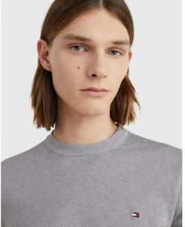 Tommy Hilfiger Men's Tommy Hilfiger 1985 Collection Pure Cotton Crewneck Sweater in Grey Grijs