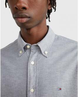 Tommy Hilfiger Men's Tommy Hilfiger Core 1985 Oxford Flex Shirt in Blue - maat S Grijs