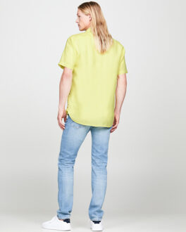 Tommy Hilfiger Menswear casual overhemd met korte mouwen Geel - L