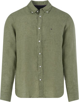Tommy Hilfiger Menswear casual overhemd met lange mouwen Groen - XL