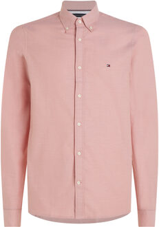 Tommy Hilfiger Menswear casual overhemd met lange mouwen Roze - XL