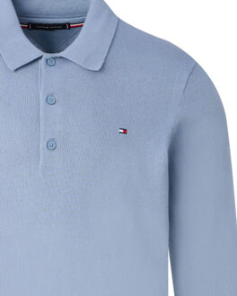 Tommy Hilfiger Menswear polo long sleeve Blauw - XL