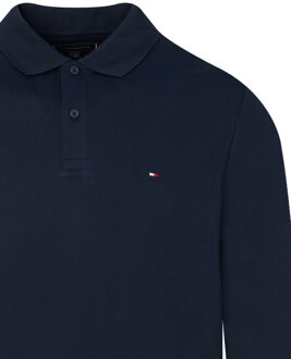 Tommy Hilfiger Menswear polo met lange mouwen Blauw - XL