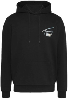 Tommy Hilfiger Metallic Urban Elegance Sweatshirt Tommy Hilfiger , Black , Heren - 2Xl,Xl,L,M,S