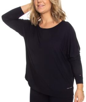 Tommy Hilfiger Micro Lace LS Top Blauw - Small,Medium,Large