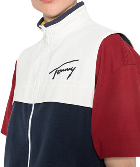 Tommy Hilfiger Mix Media Retro Vest voor heren in marineblauw - maat M Navy