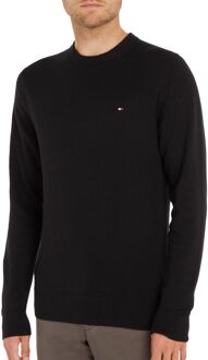 Tommy Hilfiger Moderne iconische katoen-kasjmier trui Tommy Hilfiger , Black , Heren - 2Xl,L,M,S