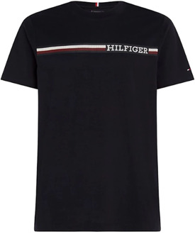 Tommy Hilfiger Moderne Iconische T-shirts en Polos Tommy Hilfiger , Blue , Heren - 2Xl,Xl,L,M,S