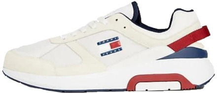 Tommy Hilfiger Moderne Runner Sneakers Tommy Hilfiger , White , Heren - 45 Eu,41 Eu,43 Eu,40 Eu,42 Eu,44 EU