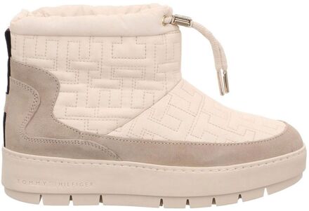 Tommy Hilfiger Monogram Snowboots Dames crème - beige - 38