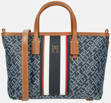 Tommy Hilfiger Monoplay mini shopper stripe blue mix Blauw