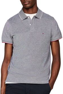 Tommy Hilfiger Mouline Oxford Tipping Slim Polo Heren grijs