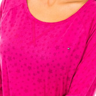Tommy Hilfiger Nachtjapon met lange mouwen en boothals 1487903526 vrouw Roze - XS
