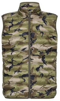Tommy Hilfiger Opvouwbare Mouwloze Camouflage Puffer Vest Tommy Hilfiger , Green , Heren - Xl,L,M,S