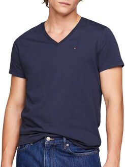 Tommy Hilfiger Original Jersey V-Neck Shirt Heren navy - M