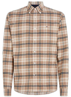 Tommy Hilfiger Overhemd 32890 classic khaki - maat S Veelkleurig